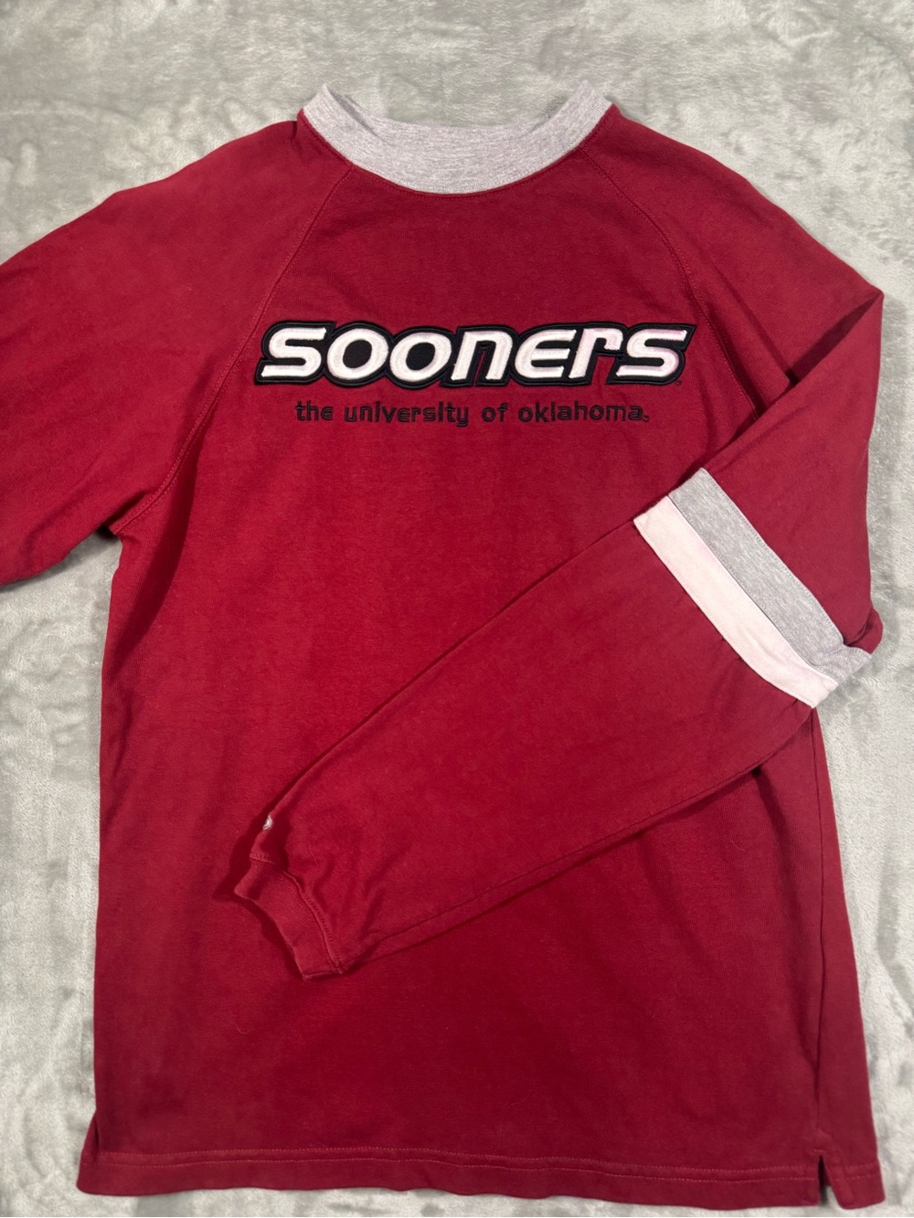 Oklahoma Sooners Long Sleeve Shirt S Red Football P2 Pro Player